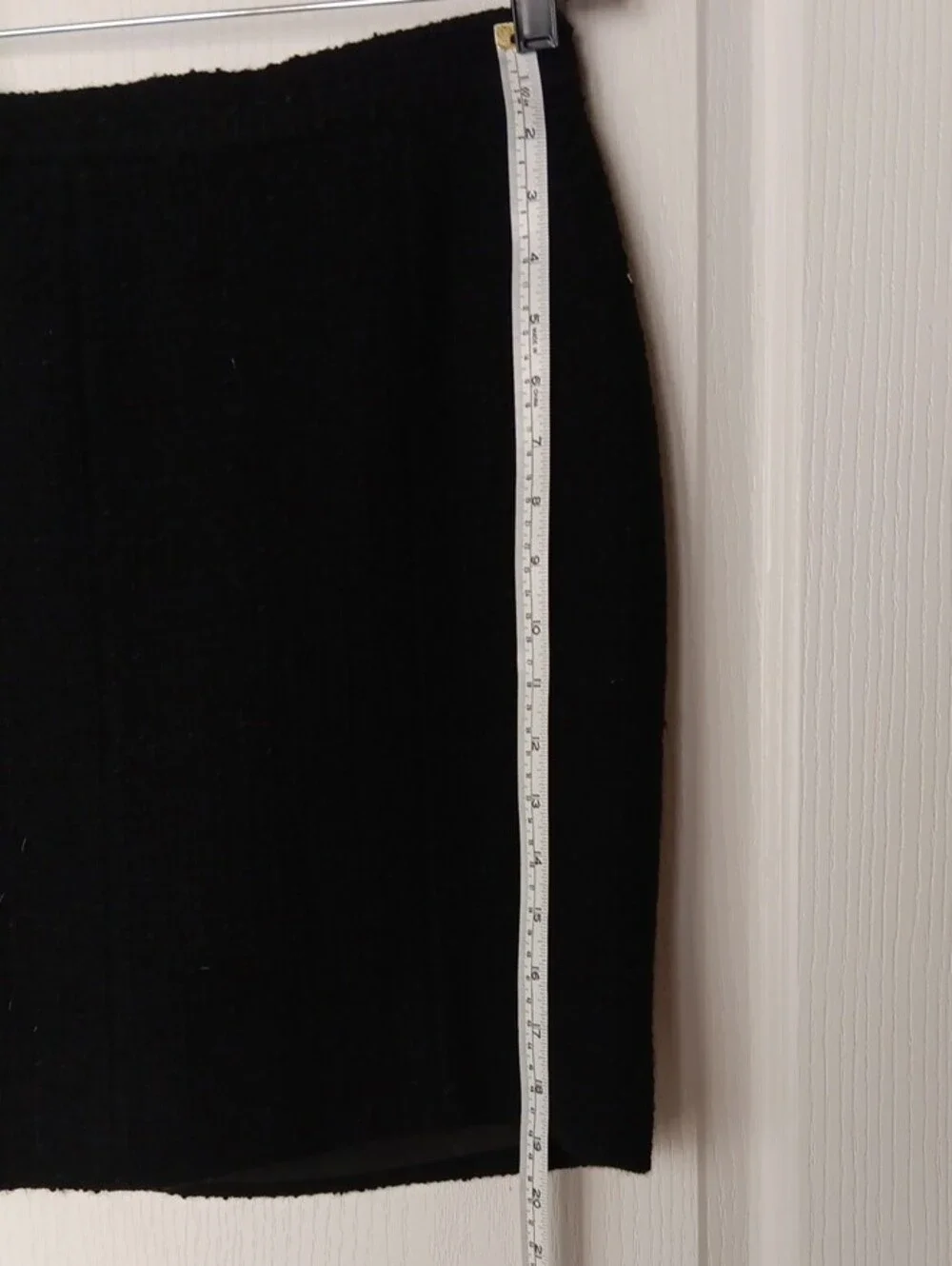 CHANEL Black Tweed Pencil Skirt